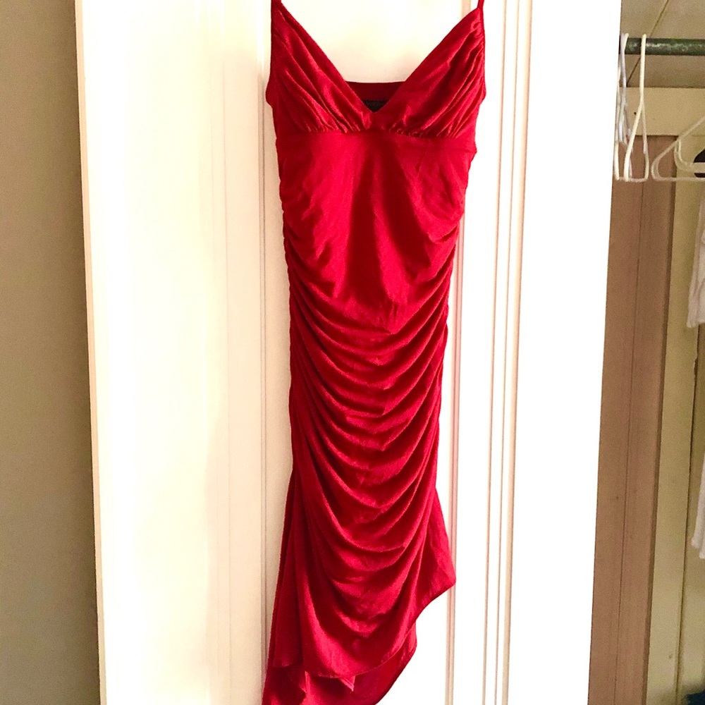 WORN ONCE! BCBG red bodycon cocktail dress